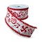 2.5"x10yd Candy Cane Wired Christmas Ribbon – Red & White Peppermint Holiday Ribbon-RGA879327